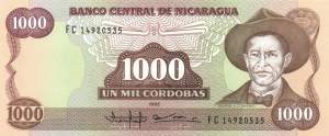 1000 Cordobas 1985
